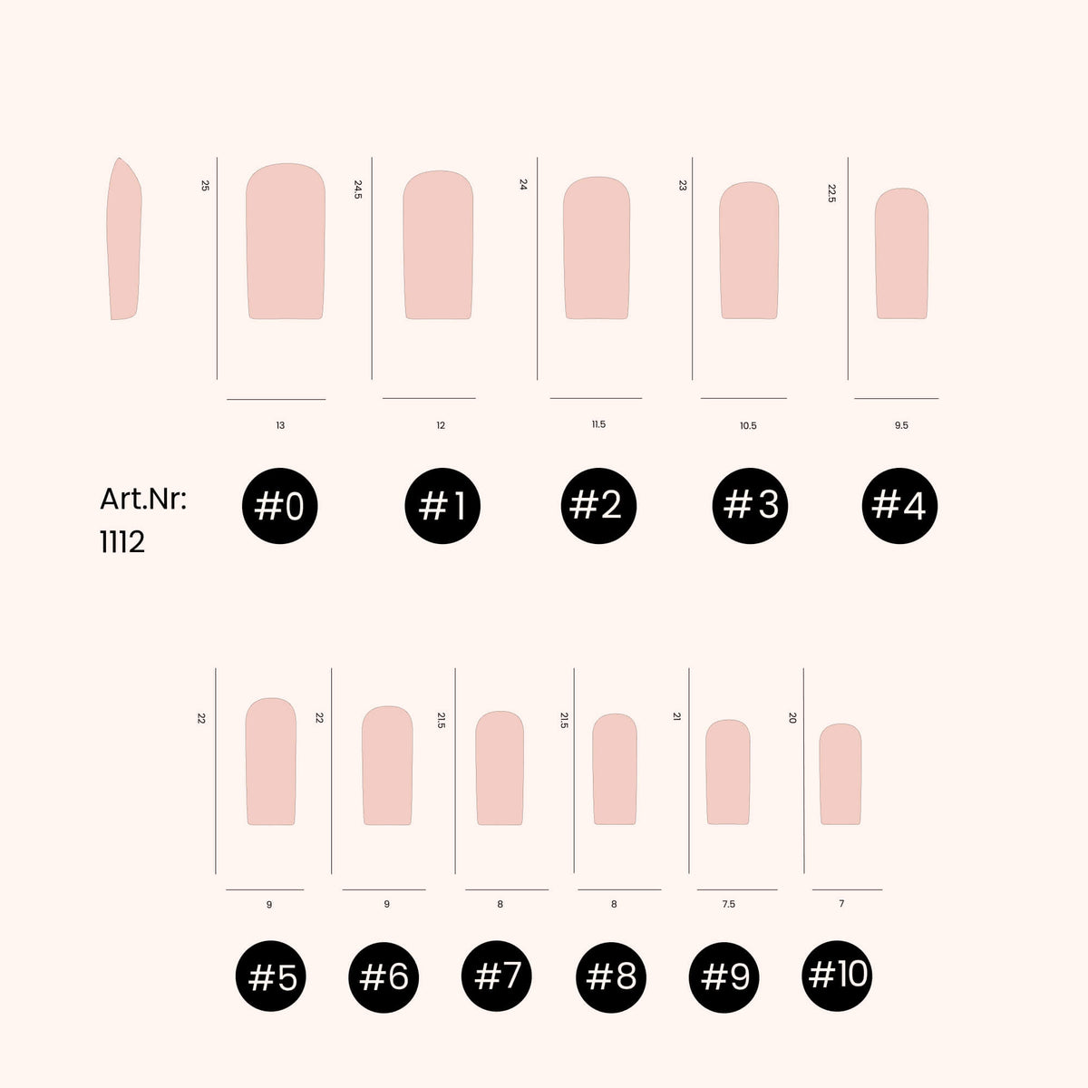 Soft Gel Nail Tips Square Shape (pose américaine) 500 en coffret