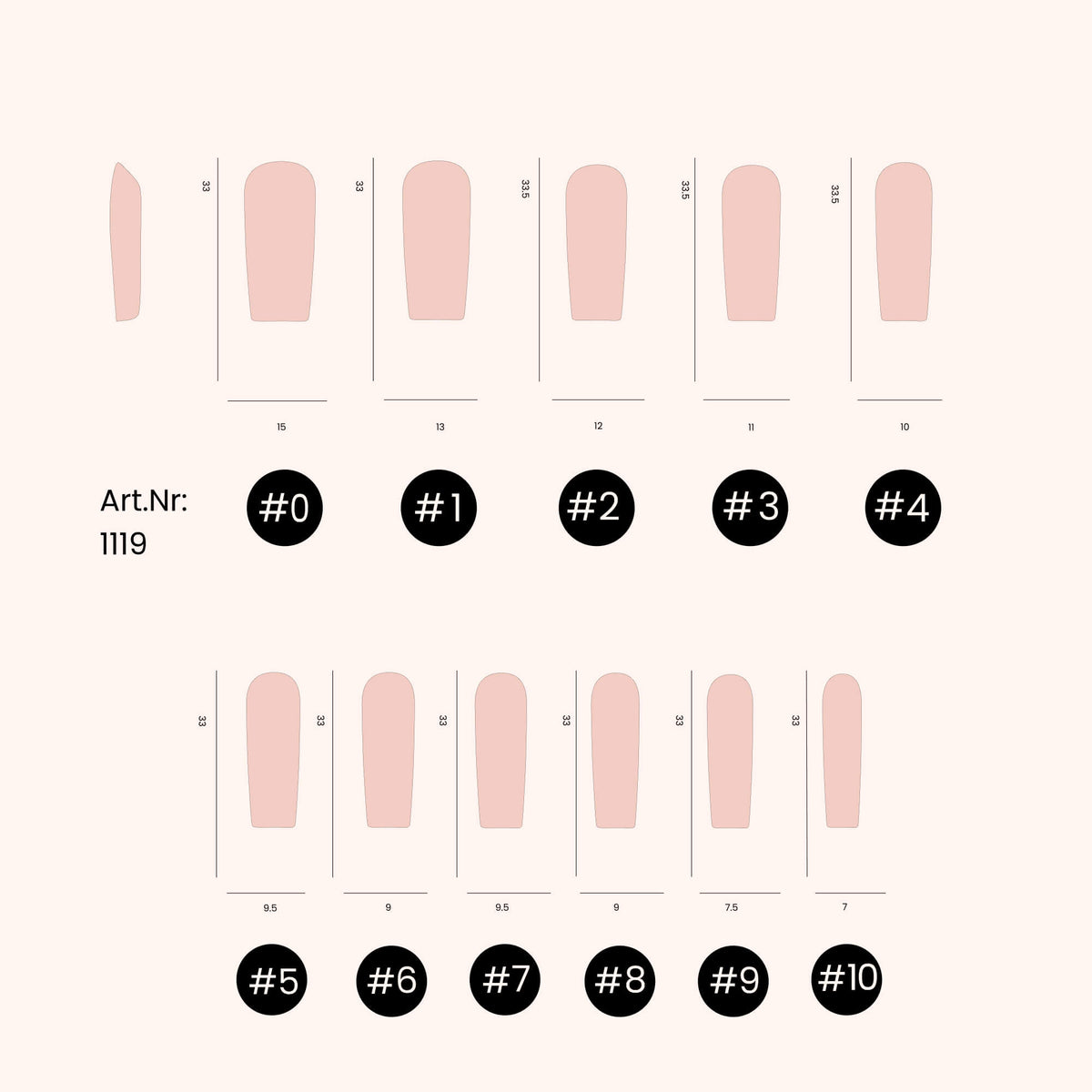 Soft Gel Nail Tips Long Square Shape (pose américaine) 500 en coffret