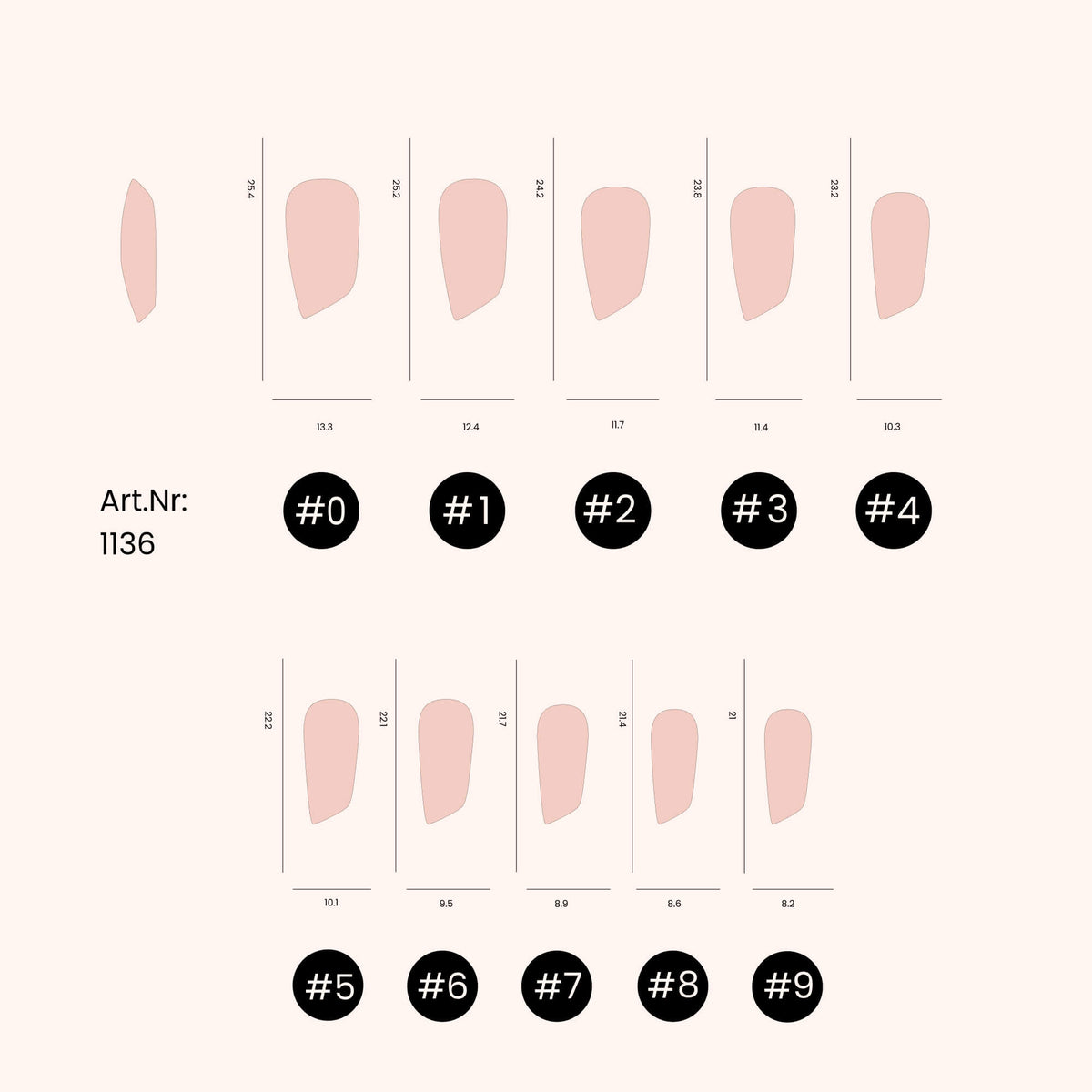 Soft Gel Nail Tips Lipstick Shape 500 en coffret