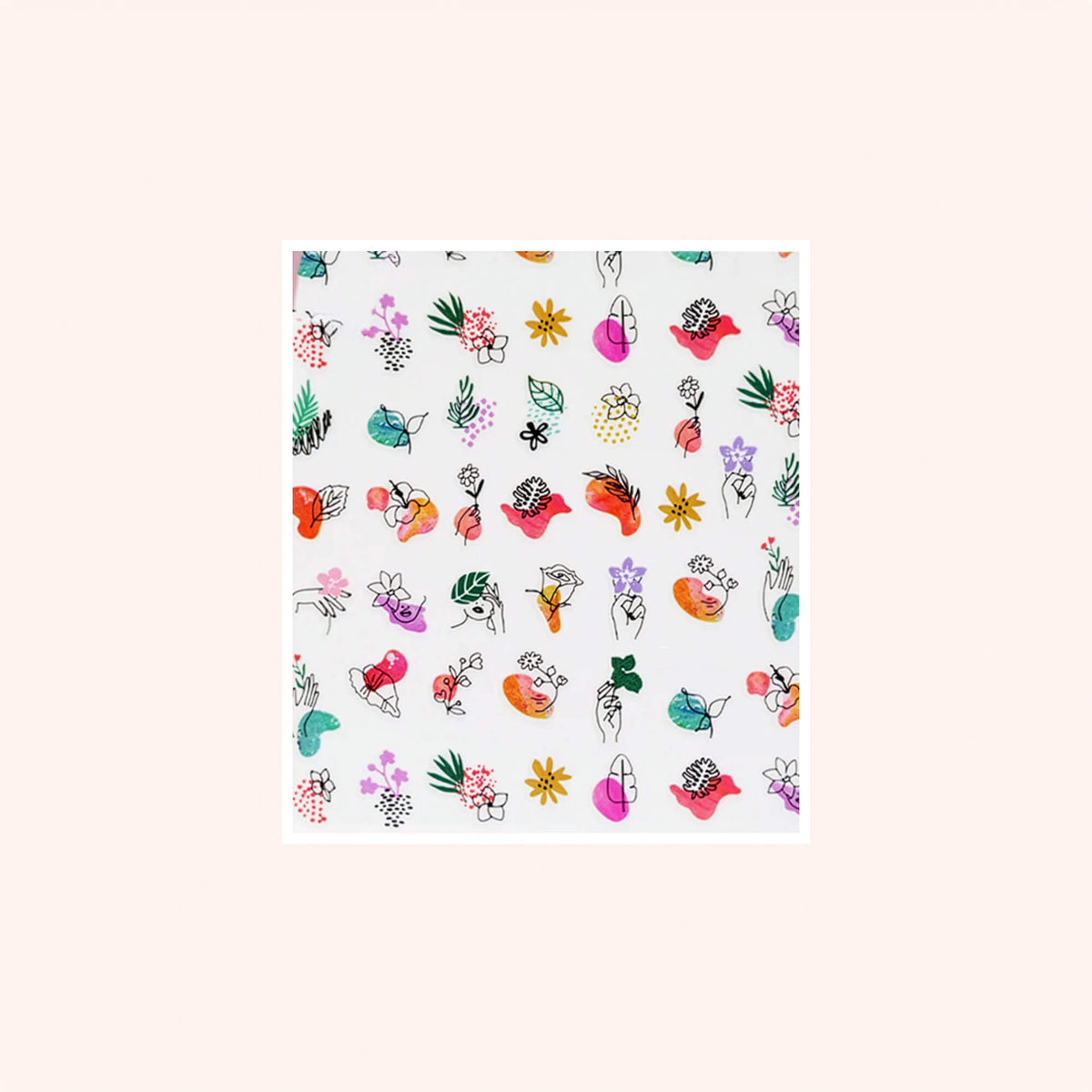 Nail Sticker Abstract Flowers 1