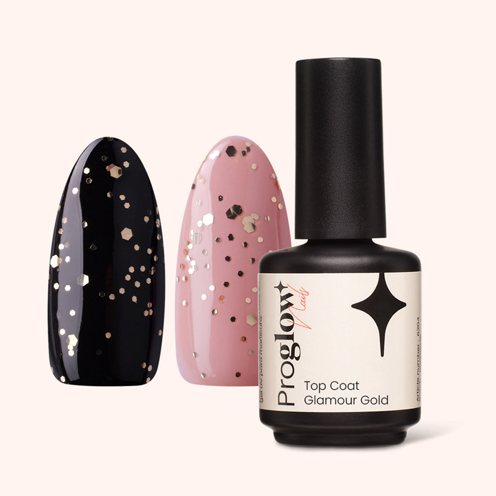 Gel Polish VSP Glamour Gold Top Coat - No Wipe