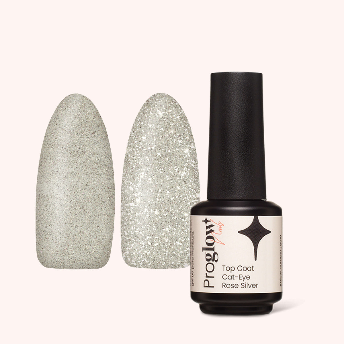 Gel Polish VSP Cat Eye Rose Silver Top Coat - No Wipe