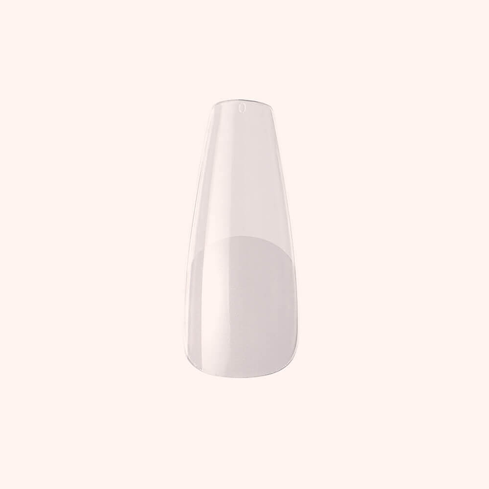 Soft Gel Nail Tips Half Buffed Coffin Shape 504