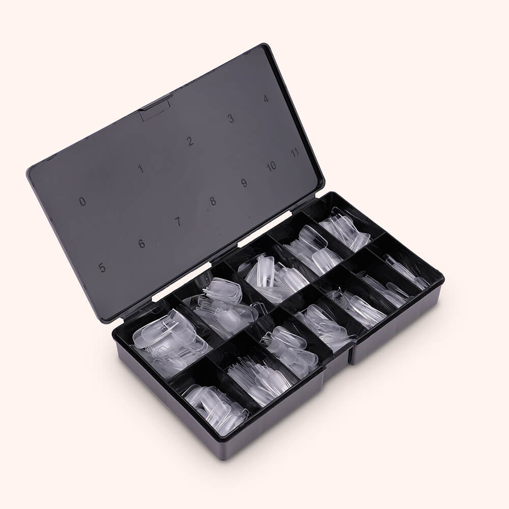 Soft Gel Nail Tips Half Buffed Square Shape 504