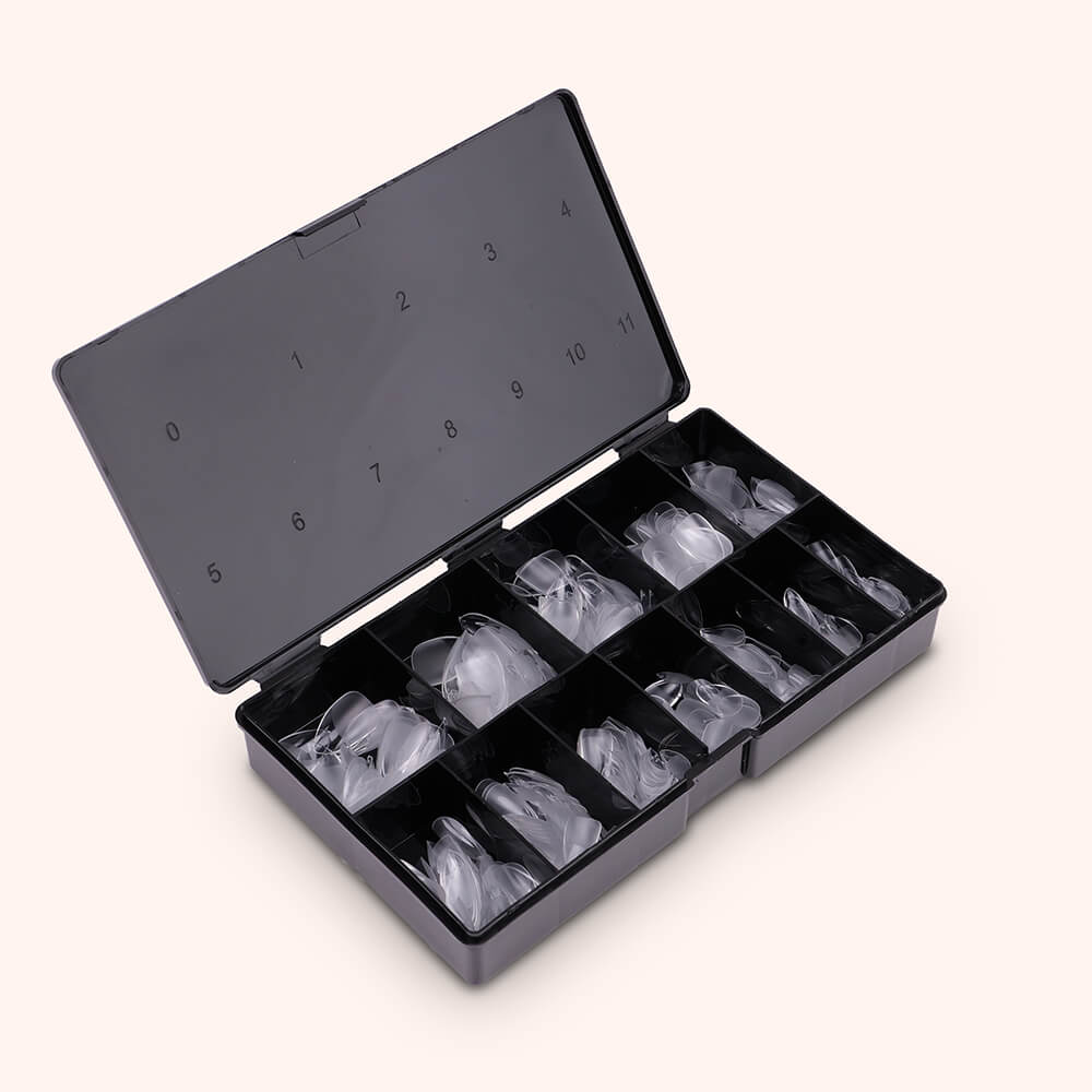 Soft Gel Nail Tips Half Buffed Short Almond Shape 504