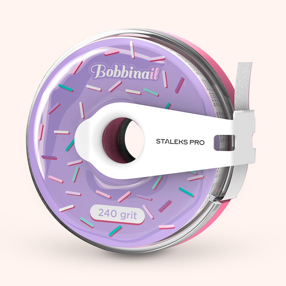 STALEKS Disposable white abrasive tape 240 EXPERT in a plastic case - Limes Interchangeables