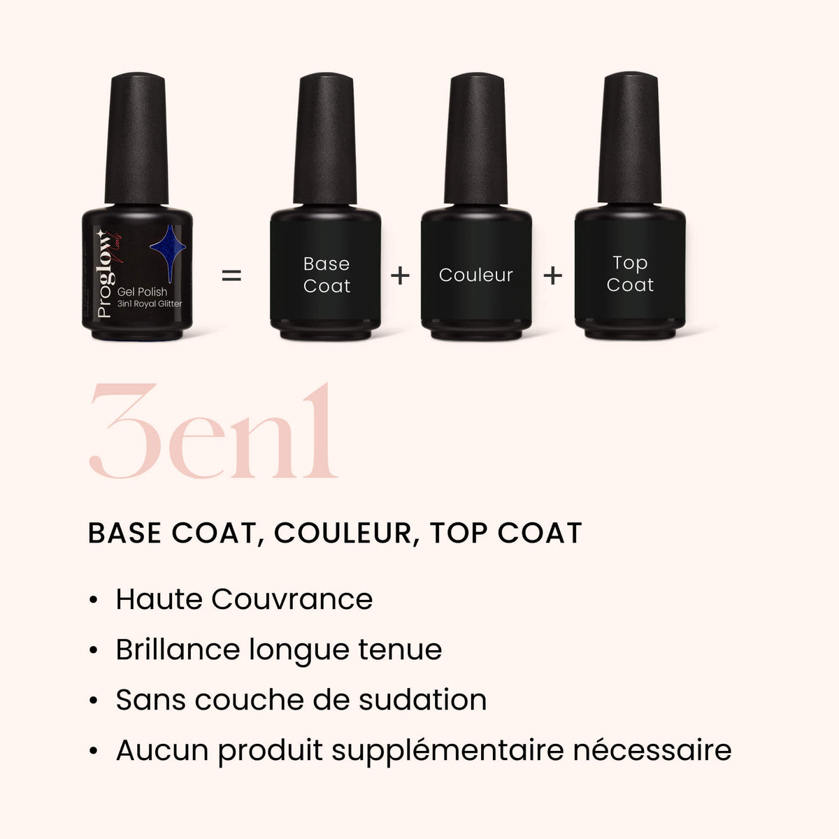 Gel Polish VSP 3in1 No Wipe Royal Glitter