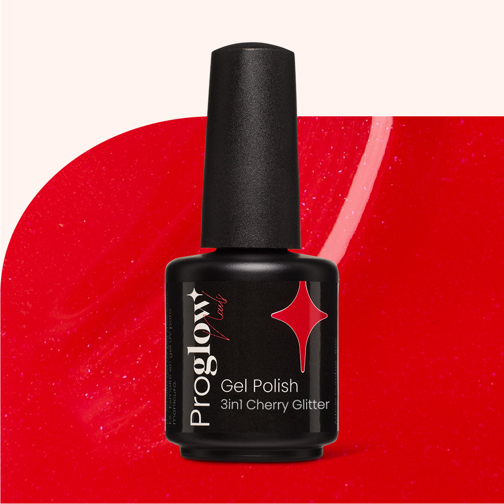 Gel Polish VSP 3in1 No Wipe Cherry Glitter