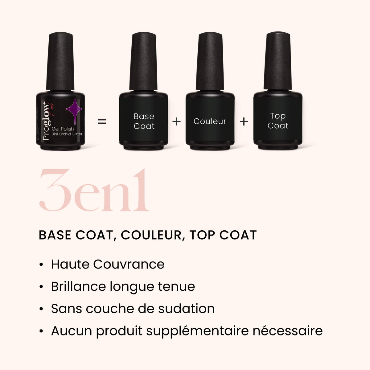 Gel Polish VSP 3in1 No Wipe Orchid Glitter