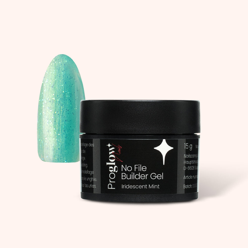 No File Builder Gel - sans Limage - Iridescent Mint