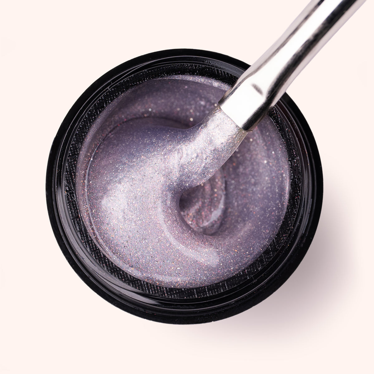 No File Builder Gel - sans Limage - Iridescent Silver