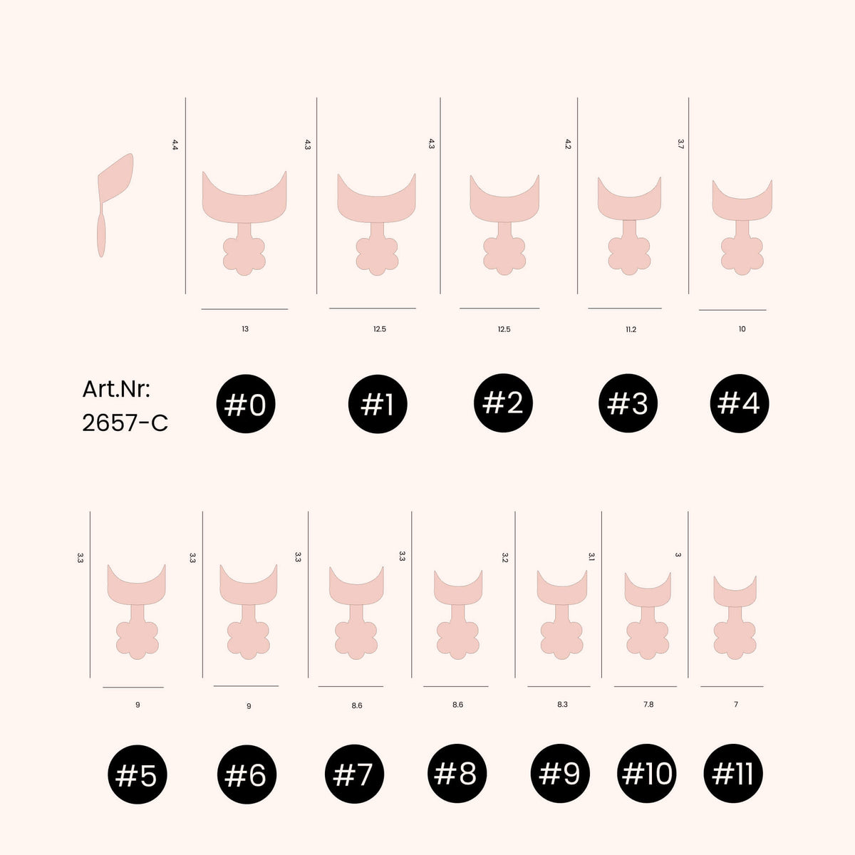 Capsules blanches Short (500 pièces)