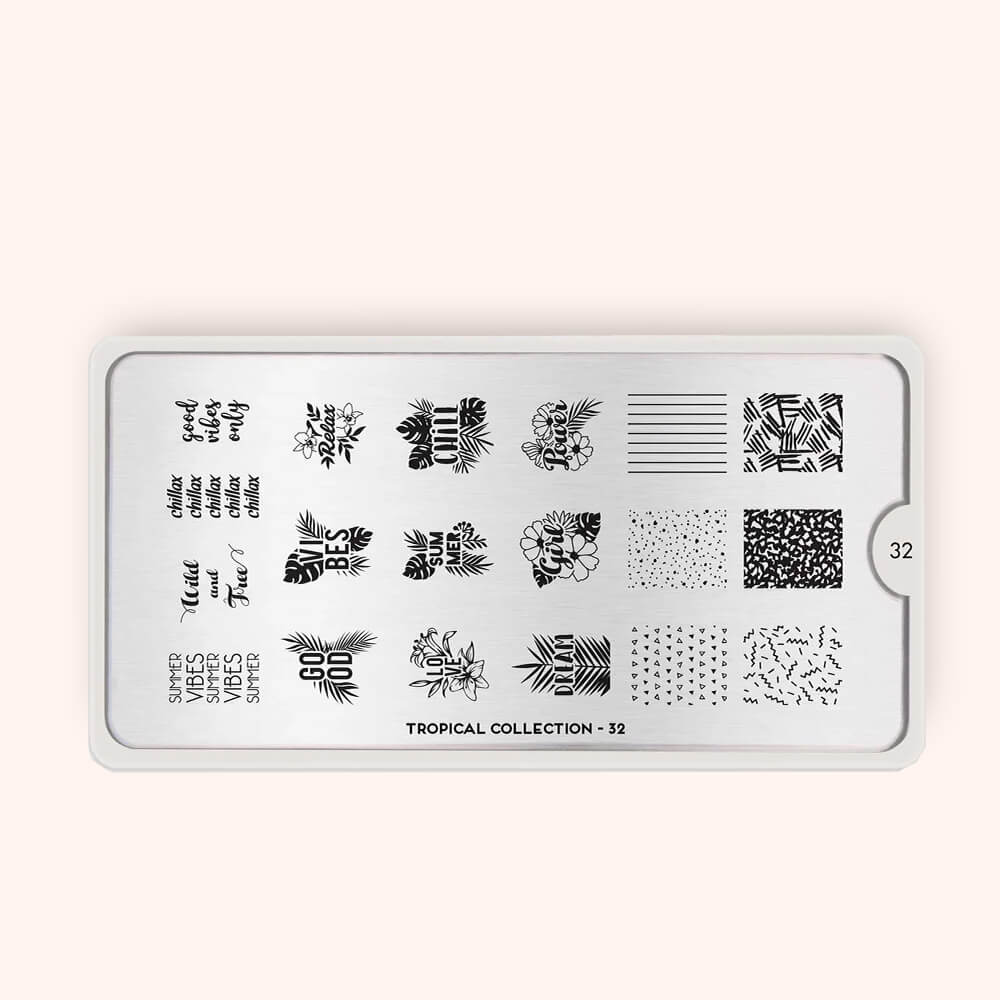 Plaque Stamping Tropical 32 - MoYou London