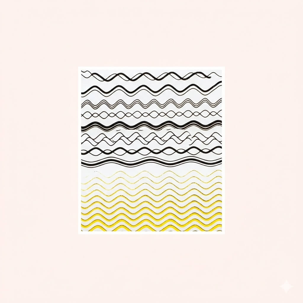 Modern Sticker Wavy 3