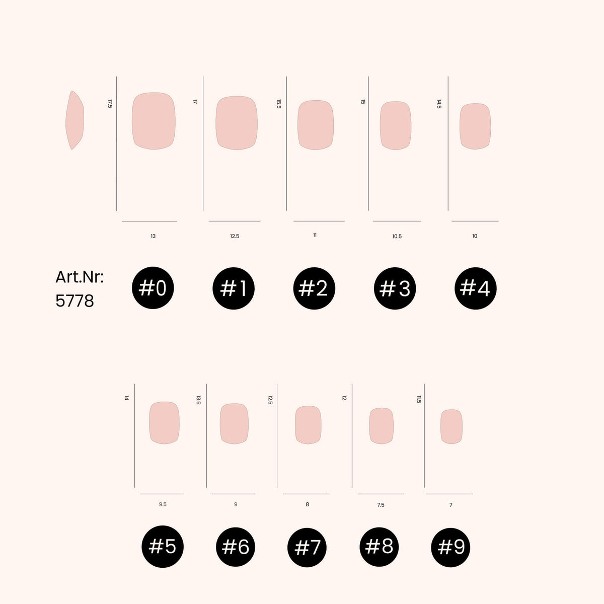 Soft Gel Nail Tips Short Rounded Square Shape 500 en coffret