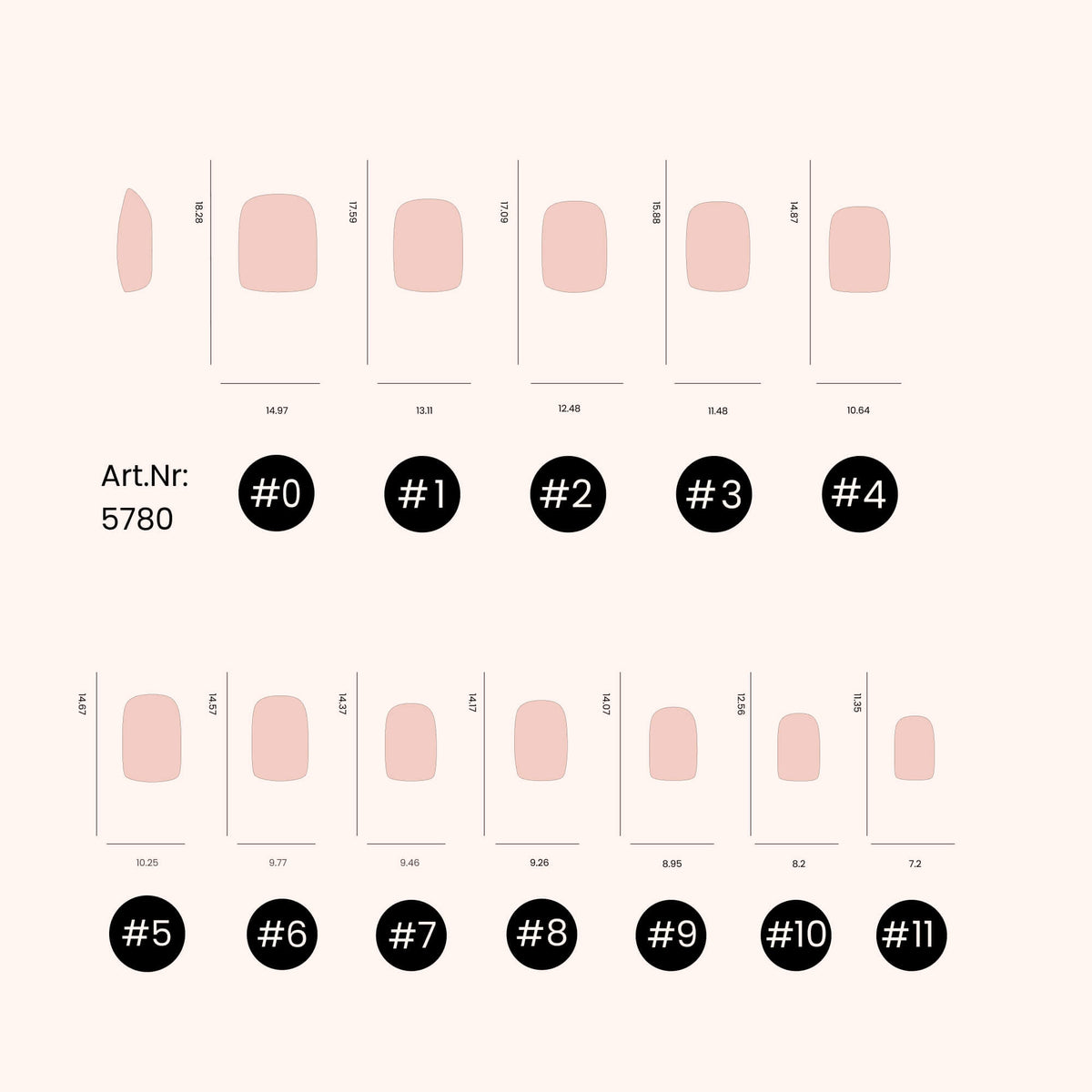 Soft Gel Nail Tips Short Square Shape Sweet Rose 120 en coffret