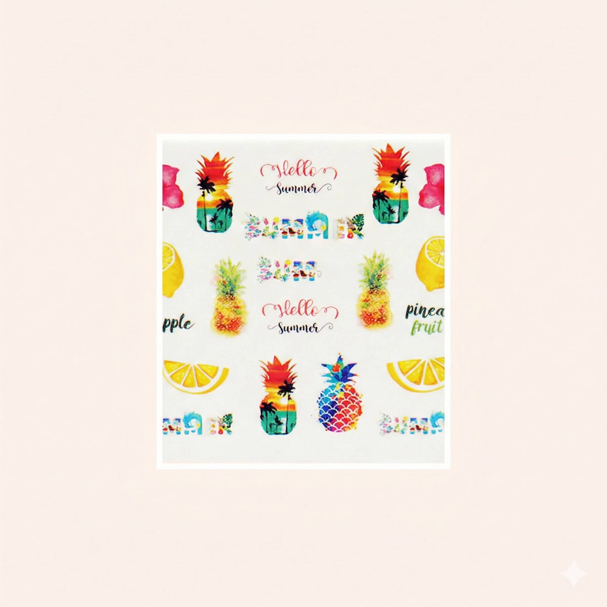 Water Decal Pineapple