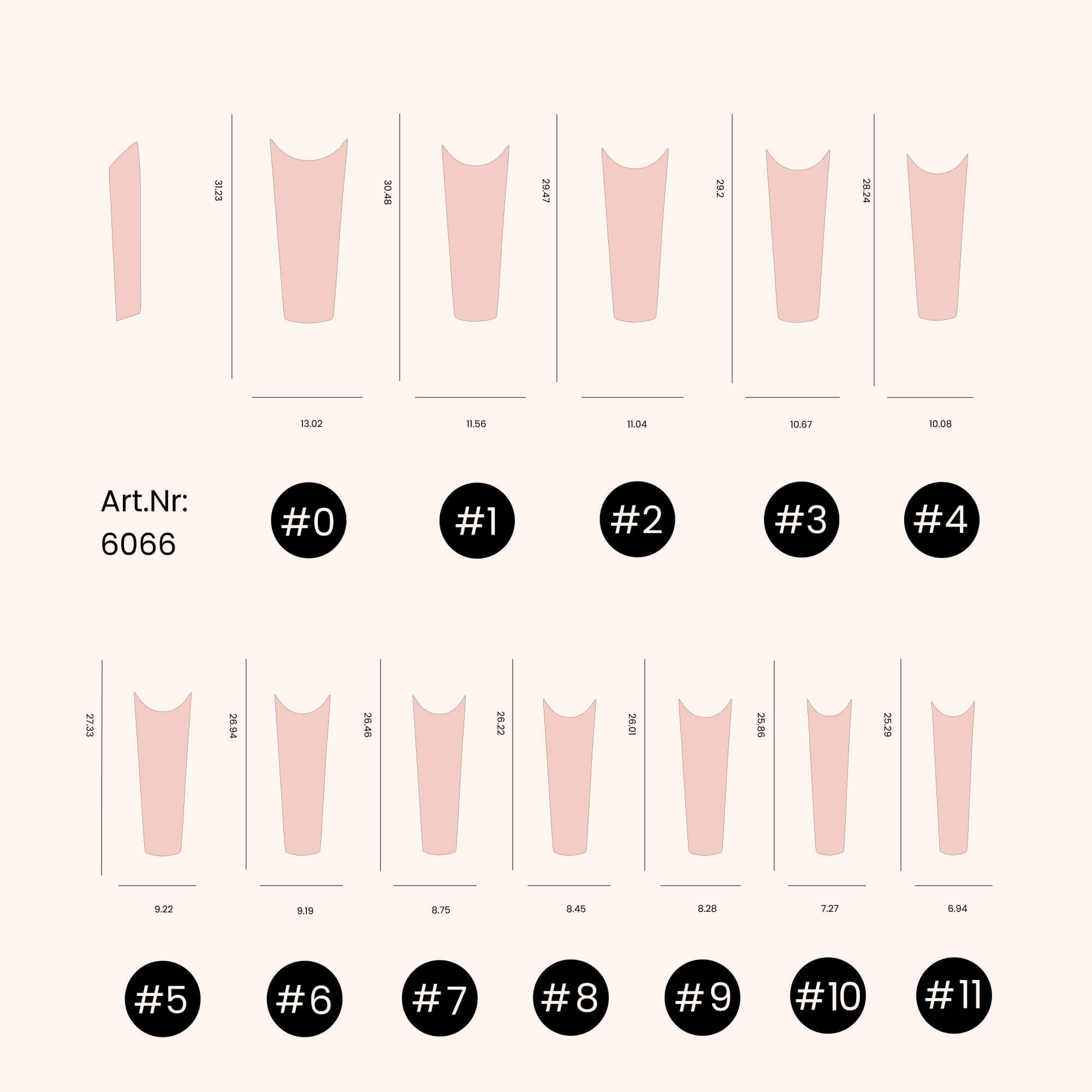 Nail Tips C-Curve Coffin