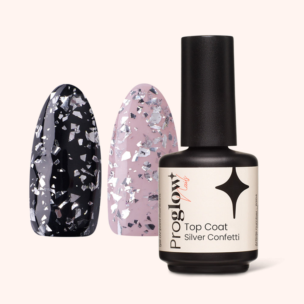Top Coat VSP Silver Confetti