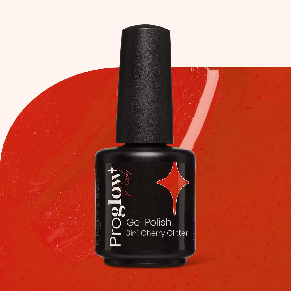 Gel Polish VSP 3in1 No Wipe Cherry Glitter