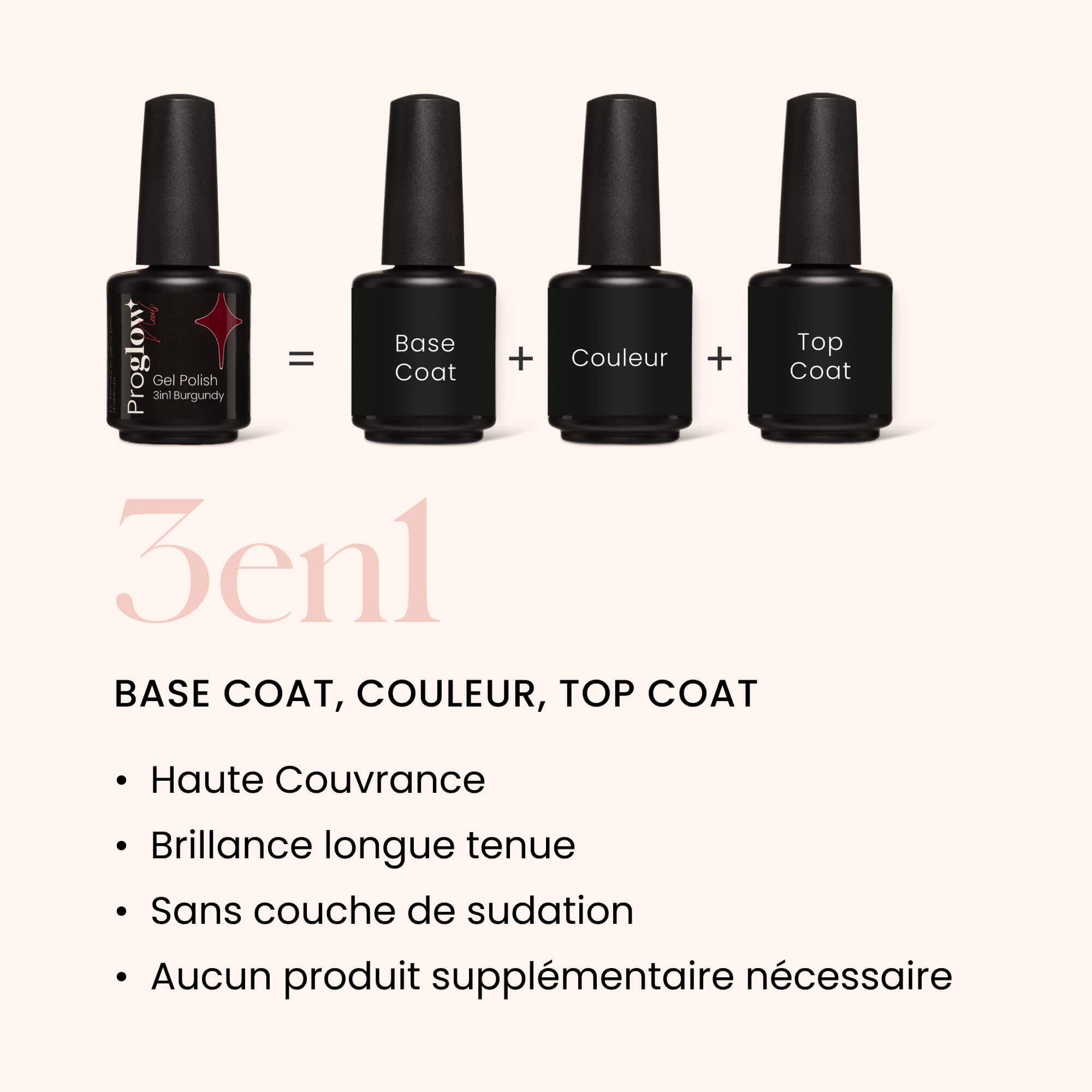 Gel Polish VSP 3in1 No Wipe Burgundy