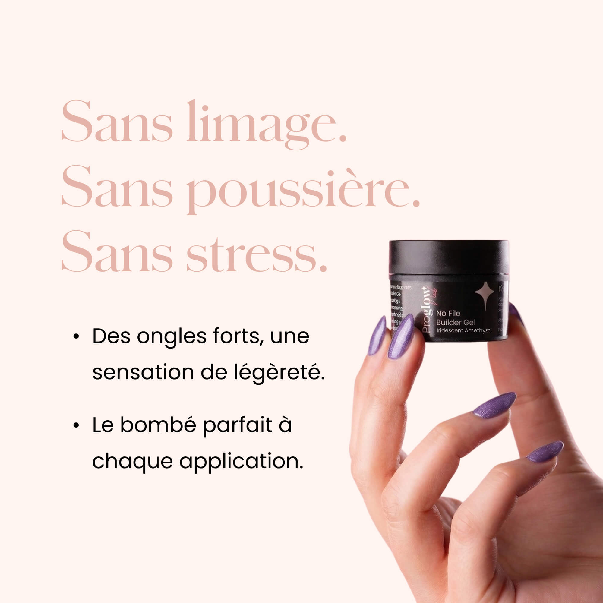 No File Builder Gel - sans Limage - Iridescent Amethyst
