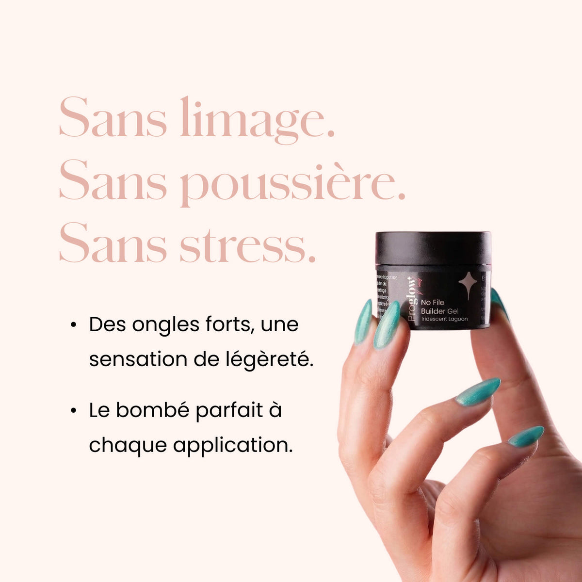 No File Builder Gel - sans Limage - Iridescent Lagoon