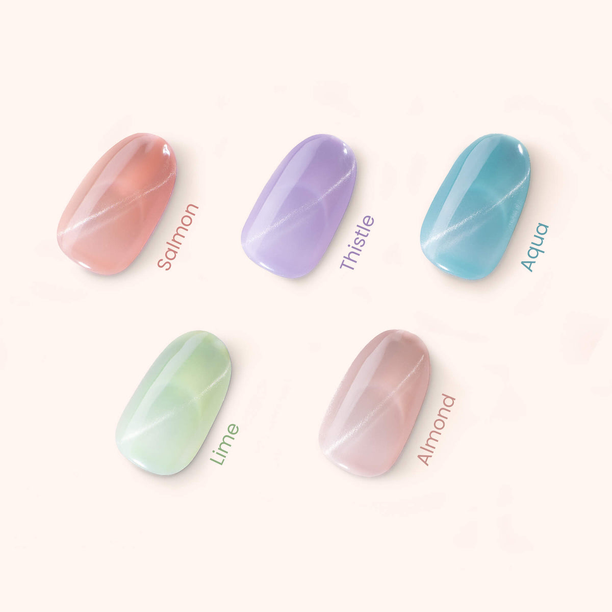 Gel Polish VSP Soft Pastel Cat Eye Salmon